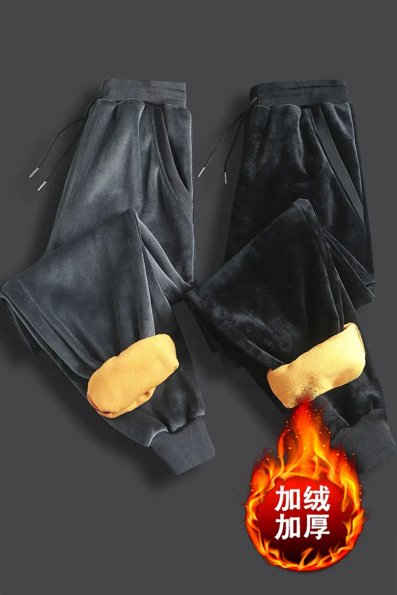 Men's trousers 2021 spring and winter new slim solid color double-sided thick trousers loose casual young men's clothing 
Men's trousers 2021 spring and winter new slim solid color double-sided thick trousers loose casual young men's clothing