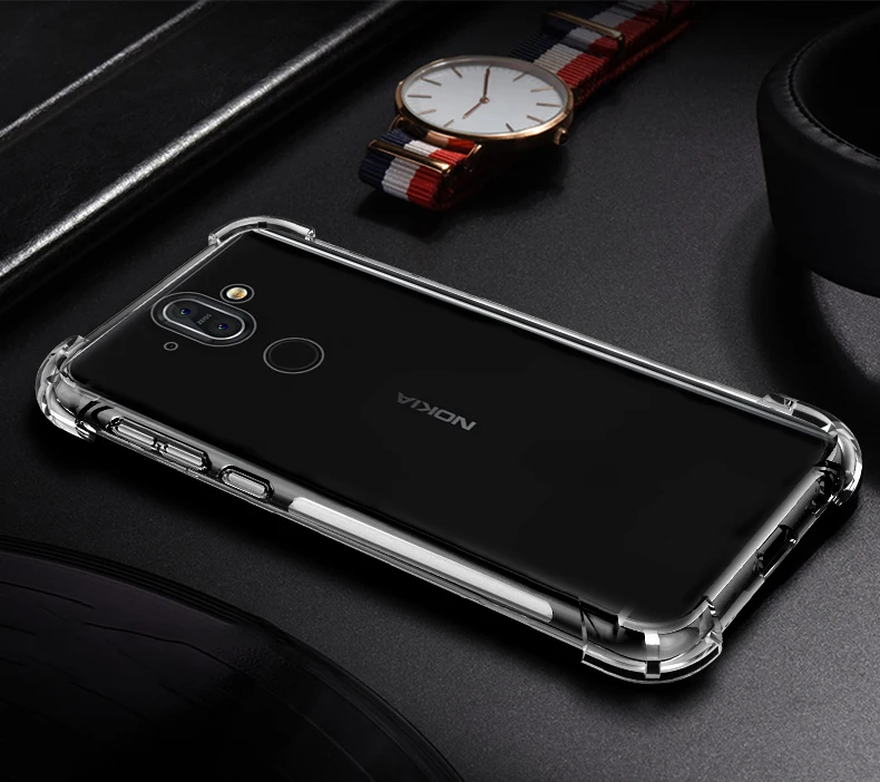 Для Nokia 2 1 3 5 6 7 Plus 8 Sirocco 360 градусов Полная защита прозрачный мягкий силиконовый