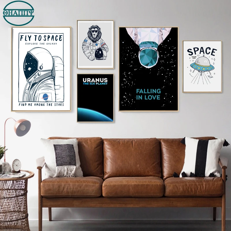 Fly to space Canvas Painting Appearance Aarth poster Astronaut Animal Lion Wall Pictures For Livingroom Home Decor No Frame
Fly to space Canvas Painting Appearance Aarth poster Astronaut Animal Lion Wall Pictures For Livingroom Home Decor No Frame
