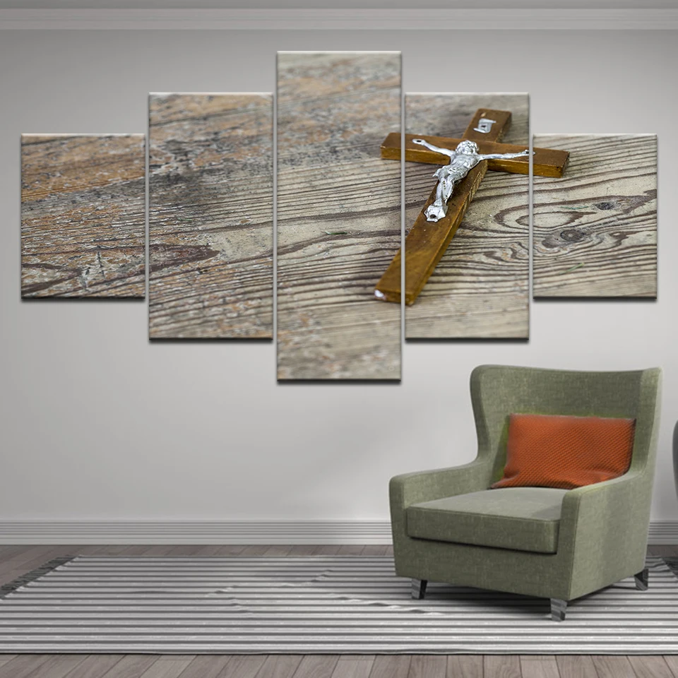 Modular Canvas HD Prints 5 Set Christian Religious Jesus Cross Art Paintings Home Posters For Church Decoration Framework
Modular Canvas HD Prints 5 Set Christian Religious Jesus Cross Art Paintings Home Posters For Church Decoration Framework
