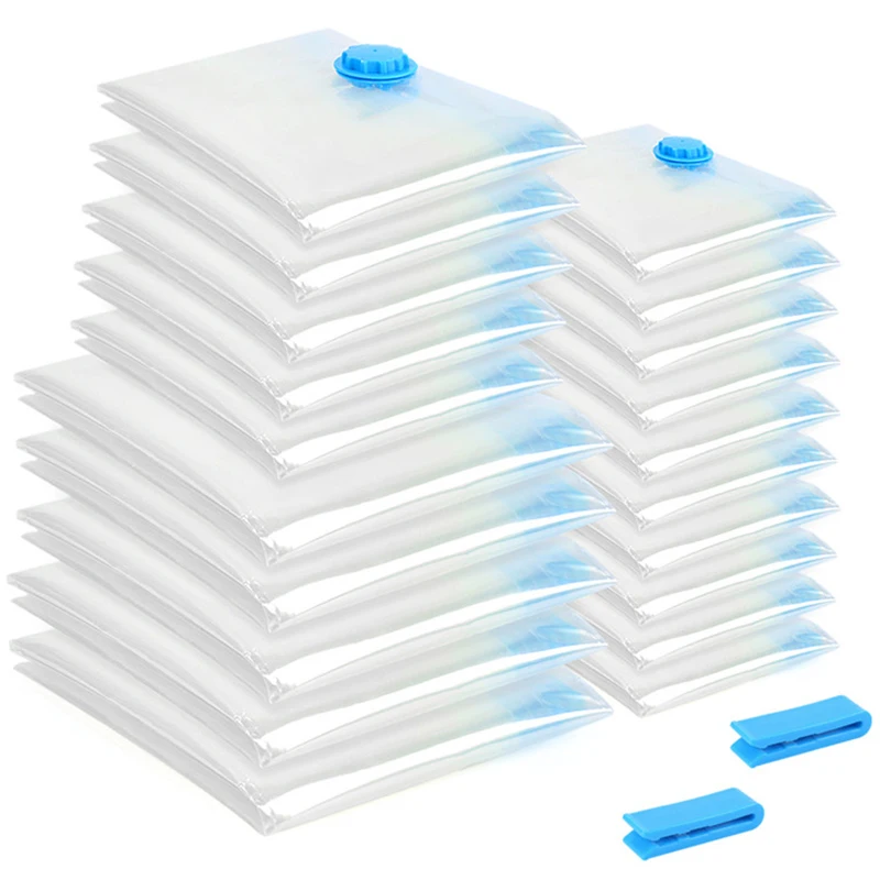 20Pcs/Set Vacuum Bag Foldable Clothes Storage Bag Transparent Border Large Capacity Compressed Home Organizer
20Pcs/Set Vacuum Bag Foldable Clothes Storage Bag Transparent Border Large Capacity Compressed Home Organizer