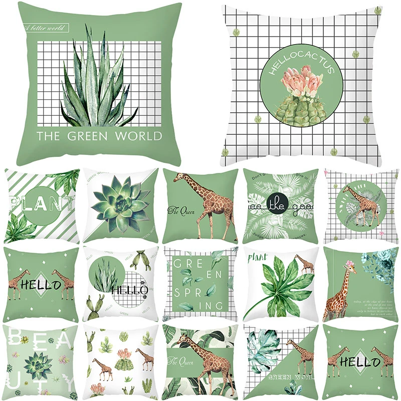 Plants Giraffe Pattern Decorative Cushions Pillowcase Polyester Cushion Cover Throw Pillow Sofa Decoration Pillowcover 40898
Plants Giraffe Pattern Decorative Cushions Pillowcase Polyester Cushion Cover Throw Pillow Sofa Decoration Pillowcover 40898