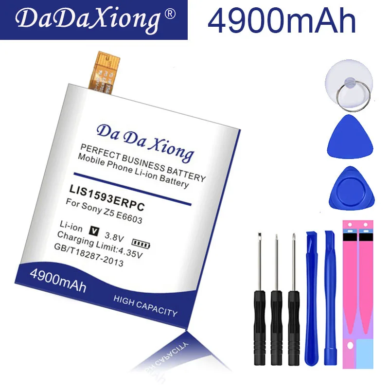 Аккумулятор DaDaXiong LIS1593ERPC, 4900 мАч, для Sony Xperia Z5, E6603, E6653, E6633, E6683, E6883
Аккумулятор DaDaXiong LIS1593ERPC, 4900 мАч, для Sony Xperia Z5, E6603, E6653, E6633, E6683, E6883