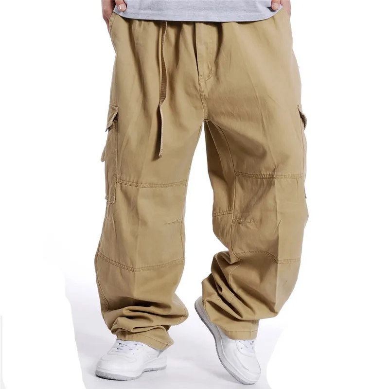 Men's Cargo Straight Pants Autumn Casual Pockets Lace Up Zipper Male Pant Solid Black Wide Leg Trousers
Men's Cargo Straight Pants Autumn Casual Pockets Lace Up Zipper Male Pant Solid Black Wide Leg Trousers