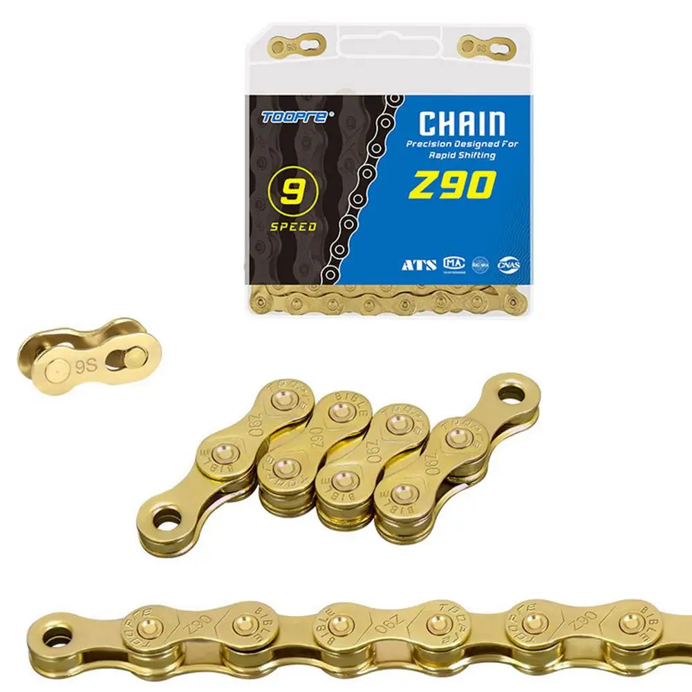 Bike Chain Electroplated Anti-rust Variable Speed Links Chain Adjustable Length MTB Mountain Road Bike Steel Golden Chains
Bike Chain Electroplated Anti-rust Variable Speed Links Chain Adjustable Length MTB Mountain Road Bike Steel Golden Chains