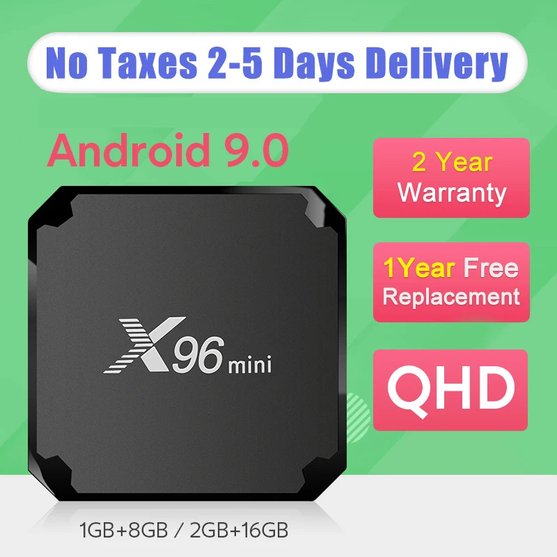 ТВ приставка X96 Mini Android 9 0 четырехъядерный процессор S905W FULL HD 2 4 ГГц Wi Fi H.265