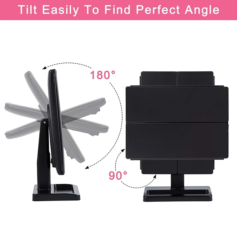 Trifold Makeup Mirror with 22 LED Lights,10X/3X/2X Magnification Portable Fold Lighted Table Desk Cosmetic Mirror
Trifold Makeup Mirror with 22 LED Lights,10X/3X/2X Magnification Portable Fold Lighted Table Desk Cosmetic Mirror