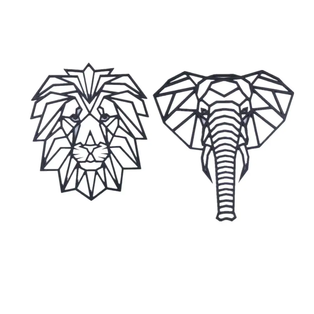 Nordic Lion Elephant Head Wall Animal Art Wooden Hollow Craft Geometric Lion Sculpture Decoration For Home
Nordic Lion Elephant Head Wall Animal Art Wooden Hollow Craft Geometric Lion Sculpture Decoration For Home