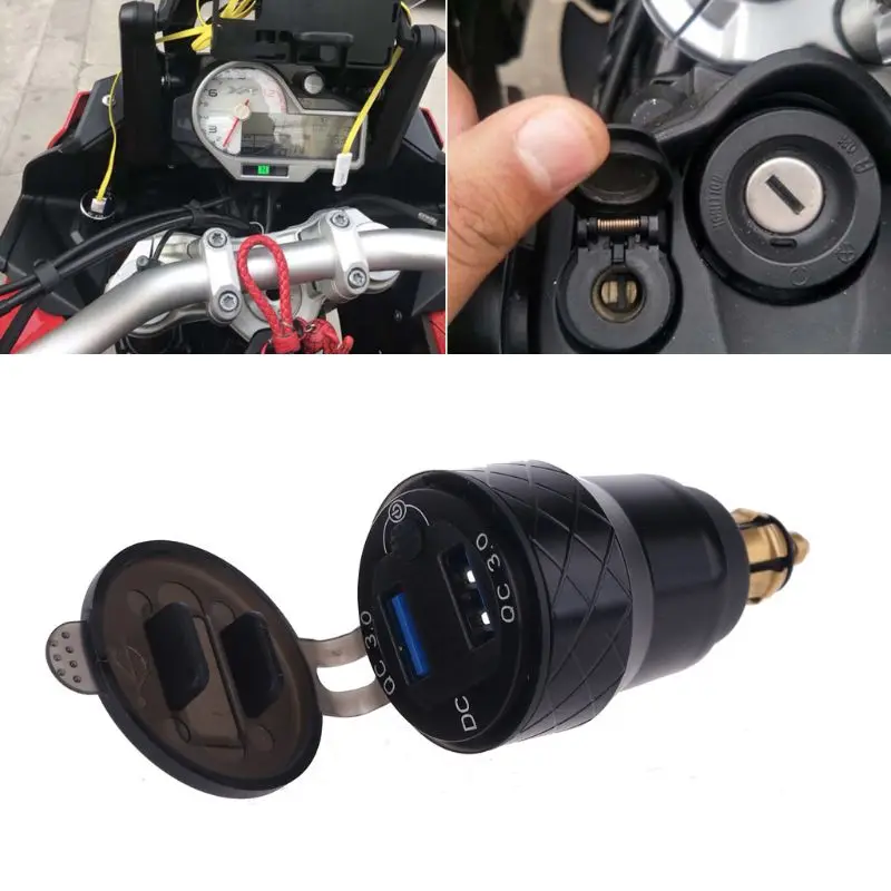 12V Motorbike DIN Hella QC 3.0 Dual USB Charger Power Adapter Voltmeter Switch for -BMW -Triumph Motorcy Mobile Phone Wholesales
12V Motorbike DIN Hella QC 3.0 Dual USB Charger Power Adapter Voltmeter Switch for -BMW -Triumph Motorcy Mobile Phone Wholesales