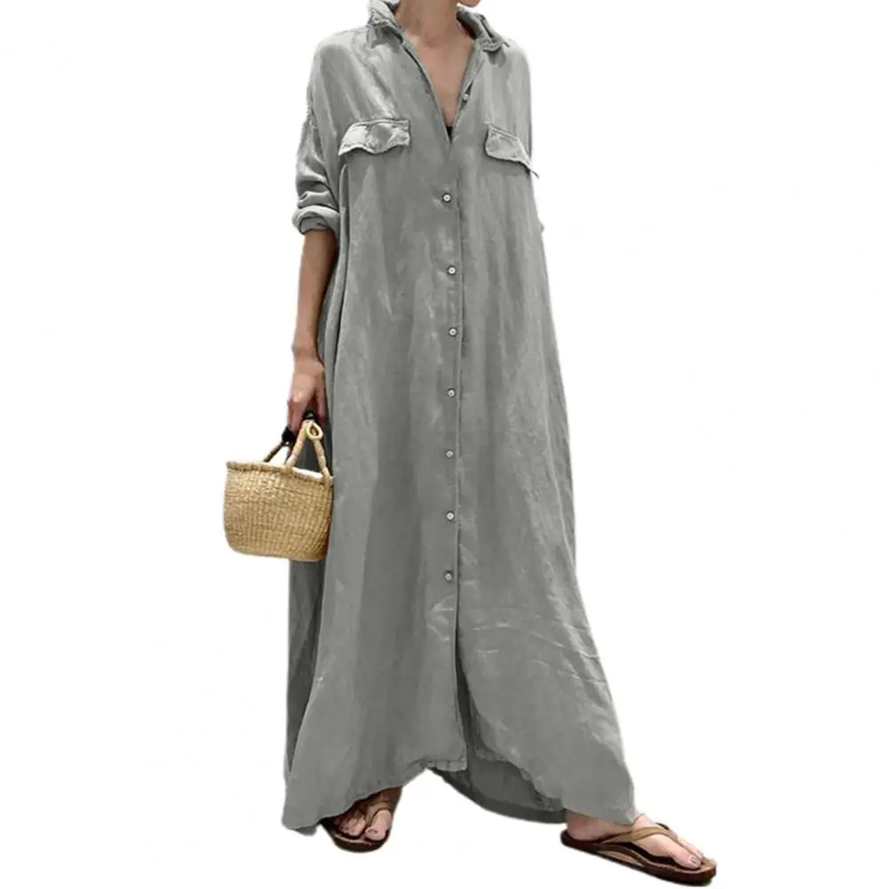 2021 New Autumn Dress Women Single-breasted Dress Solid Color Extra Long Turn-down Collar Elegant Female Dress Vestidos
2021 New Autumn Dress Women Single-breasted Dress Solid Color Extra Long Turn-down Collar Elegant Female Dress Vestidos