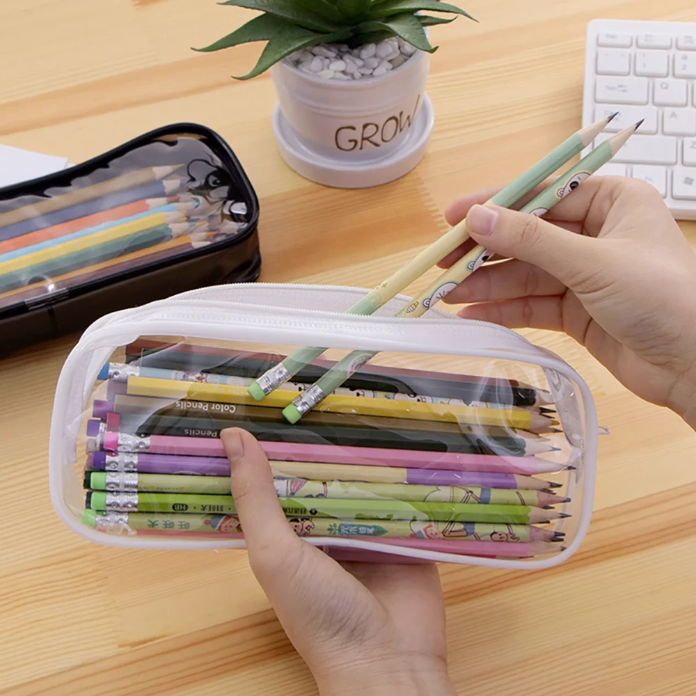 2 Pcs Portable Pencil Bags Zipper Bags Large Capacity Makeup Bags (Black White)
2 Pcs Portable Pencil Bags Zipper Bags Large Capacity Makeup Bags (Black White)