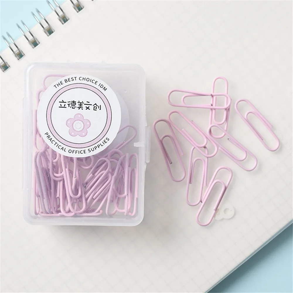 50Pcs/Box Colorful Paper Clips Escolar Bookmarks Photo Memo Ticket Clip Stationery School Supplies Gifts Patchwork Clip
50Pcs/Box Colorful Paper Clips Escolar Bookmarks Photo Memo Ticket Clip Stationery School Supplies Gifts Patchwork Clip