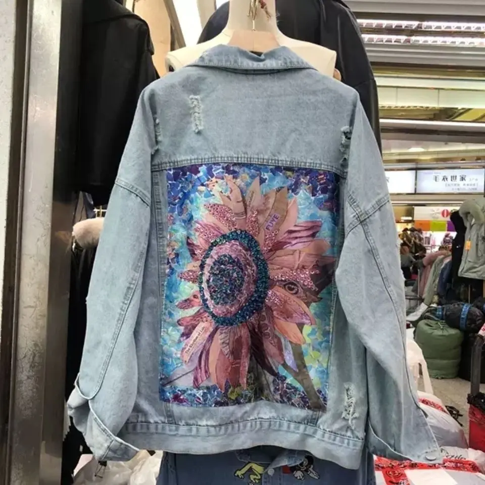 Sequined Embroidery Women Denim Coats Autumn Winter New 2021 Long-Sleeved Casual Elegant Female Outwear Jackets Tops
Sequined Embroidery Women Denim Coats Autumn Winter New 2021 Long-Sleeved Casual Elegant Female Outwear Jackets Tops