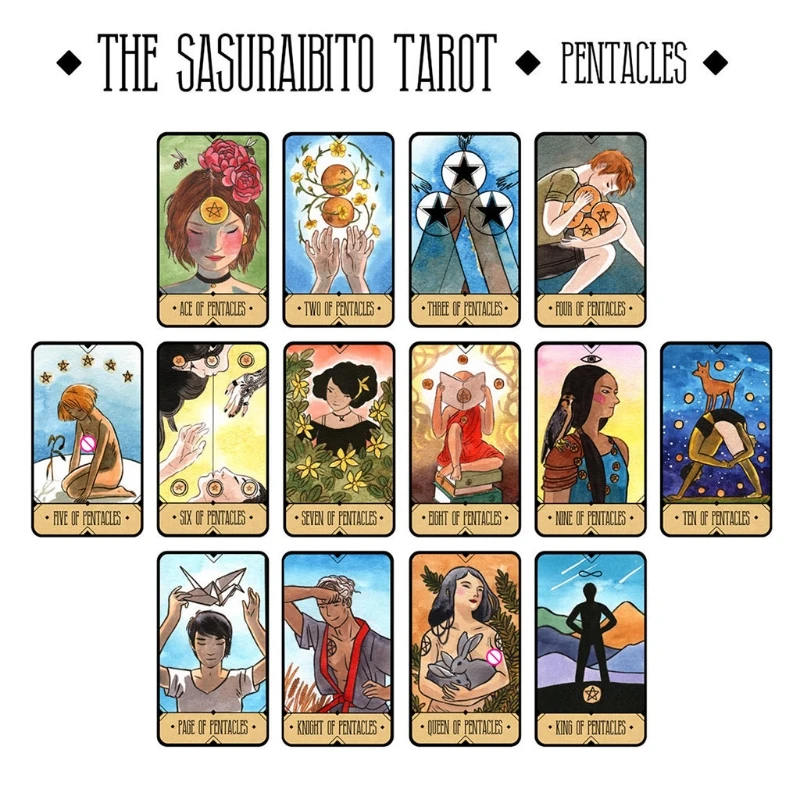The Sasuraibito Tarot 78 Cards Deck and Guidebook Gilt Edge Card Board Game Card
The Sasuraibito Tarot 78 Cards Deck and Guidebook Gilt Edge Card Board Game Card