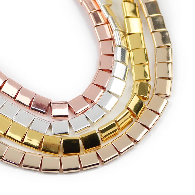 Plating Gold Color Two hole Flat Square Black Hematite Natural Stone 5x5mm Loose Spacer Beads For Jewelry Making Diy bracelet
Plating Gold Color Two hole Flat Square Black Hematite Natural Stone 5x5mm Loose Spacer Beads For Jewelry Making Diy bracelet