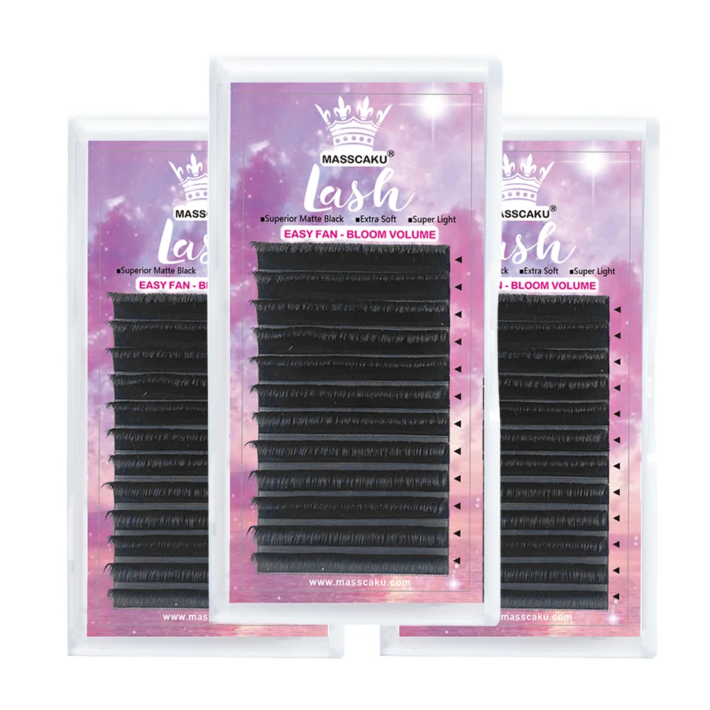 MASSCAKU Easy Fan Lashes Bloom Eyelash Extension for 25mm Self-Making Fans Volume Lashes
MASSCAKU Easy Fan Lashes Bloom Eyelash Extension for 25mm Self-Making Fans Volume Lashes