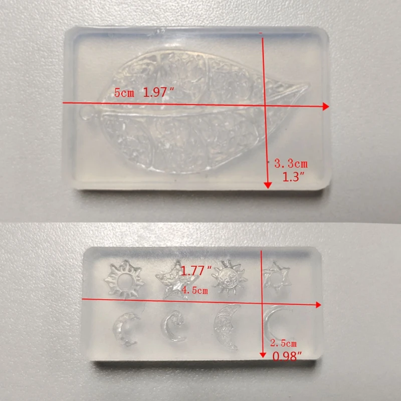 10 Styles Small Size Goldfish Leaf Mold Snowflake Rabbit Pendant Resin Mold Moon Star Sun Resin Fillings Mold Resin Tool
10 Styles Small Size Goldfish Leaf Mold Snowflake Rabbit Pendant Resin Mold Moon Star Sun Resin Fillings Mold Resin Tool