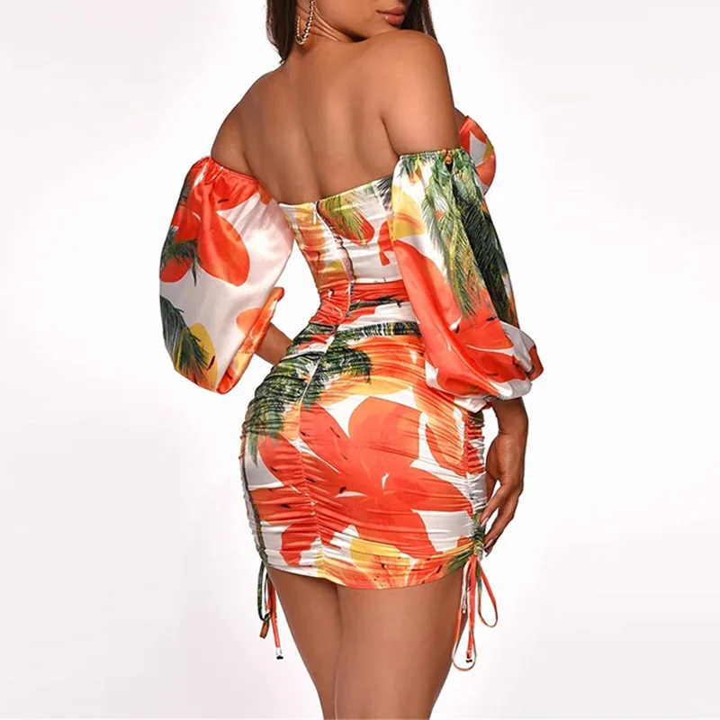 Sexy Women Summer Floral Print Bodycon Mini Dress 2020 Ladies Off Shoulder Long Sleeve Ruched Bodycon Dress
Sexy Women Summer Floral Print Bodycon Mini Dress 2020 Ladies Off Shoulder Long Sleeve Ruched Bodycon Dress