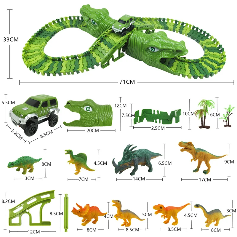 DIY Assemble Dinosaur Track Puzzle Educational Toy For Children Boys Girls Plastics Removable Bend Building Block Track Car Toys
DIY Assemble Dinosaur Track Puzzle Educational Toy For Children Boys Girls Plastics Removable Bend Building Block Track Car Toys