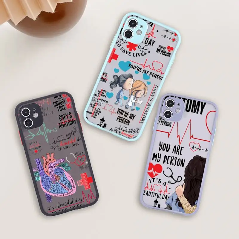Greys Anatomy You are my person Phone Case For iPhone 12 11 Mini Pro XR XS Max 7 8 Plus X Matte transparent blue Back Cover
Greys Anatomy You are my person Phone Case For iPhone 12 11 Mini Pro XR XS Max 7 8 Plus X Matte transparent blue Back Cover