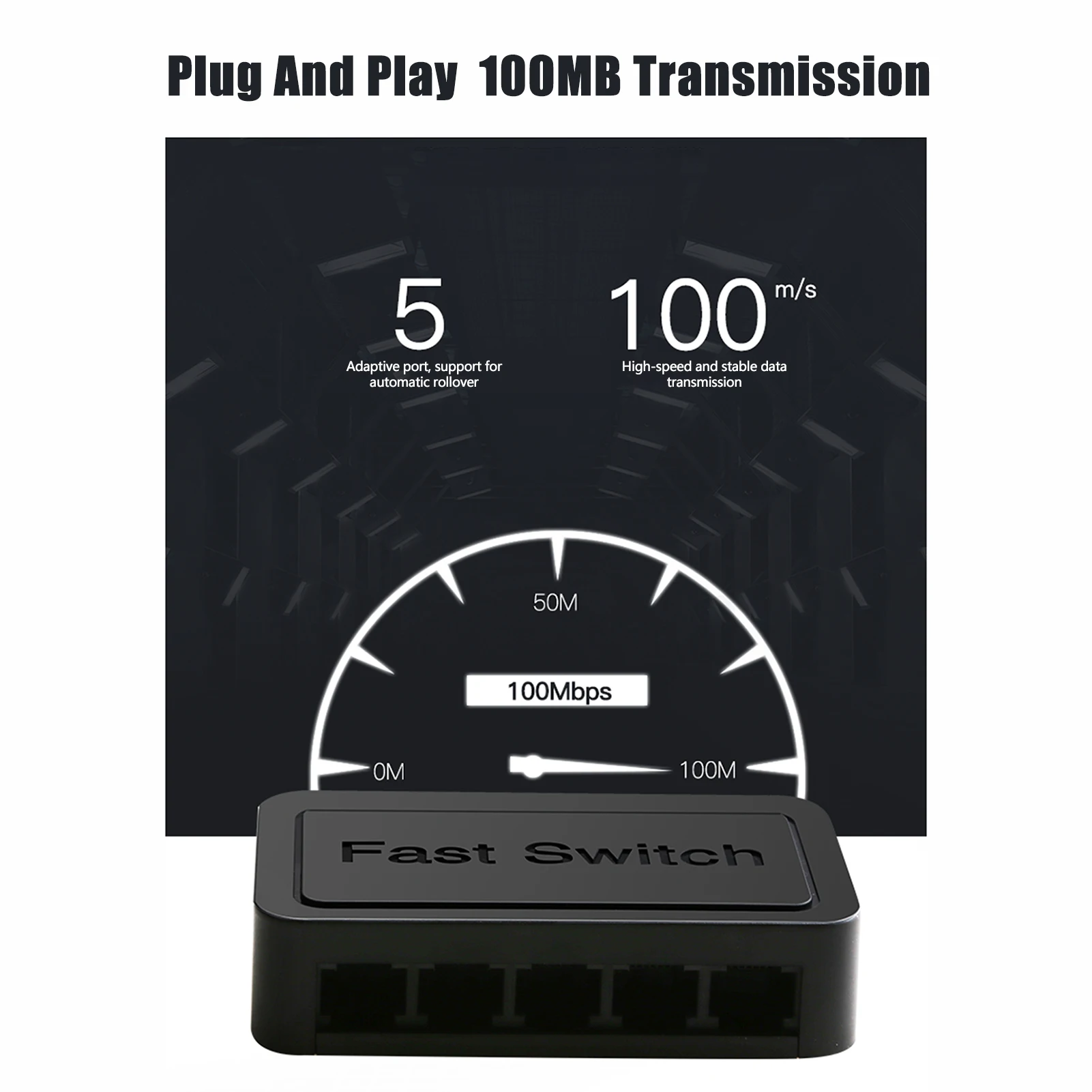 5 портов 10/100 Мбит/с Неуправляемый коммутатор Plug And Play Network Switch|Сетевые коммутаторы|