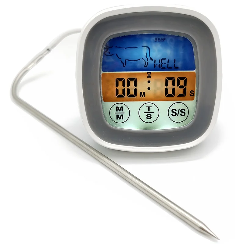 Large LCD Digital Cooking Kitchen Food Meat Thermometer for BBQ Oven Grill Smoker Built-in Clock Timer
Large LCD Digital Cooking Kitchen Food Meat Thermometer for BBQ Oven Grill Smoker Built-in Clock Timer