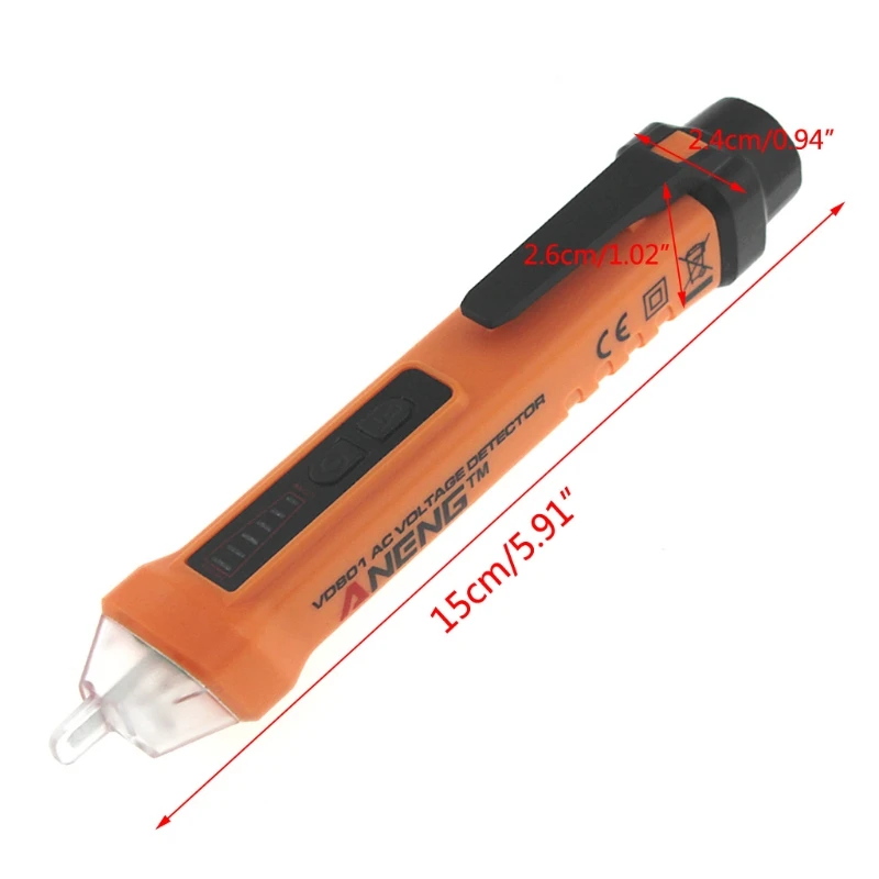 AC 12V -1000V Multifunctional Voltage Detector Test Pen VD801 Electrical Tester E65B
AC 12V -1000V Multifunctional Voltage Detector Test Pen VD801 Electrical Tester E65B