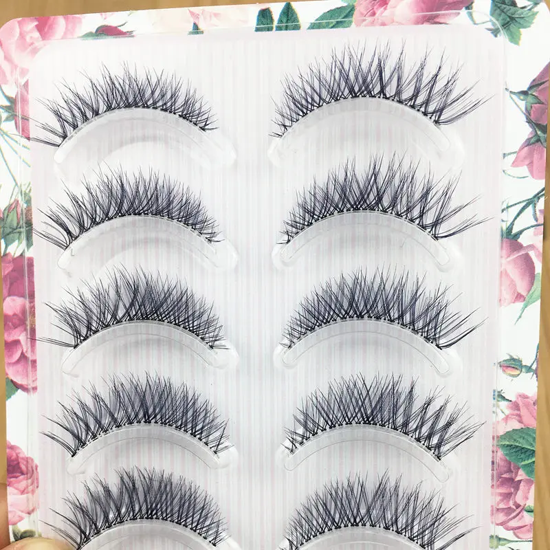 YOKPN Japanese False Eyelashes High Temperature Silk Soft False Eyelashes Natural Simulation Cross Sharpened Eyelashes 5 Pairs 
YOKPN Japanese False Eyelashes High Temperature Silk Soft False Eyelashes Natural Simulation Cross Sharpened Eyelashes 5 Pairs