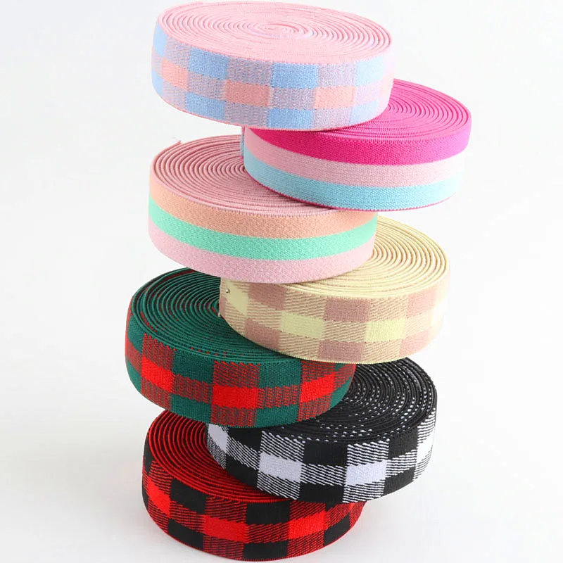 25mm Lattice Elastic Ribbon Sewing Band Multirole Spandex Gillter Strip Lace Fabric Garment Accessory 2.5cm | Дом и сад