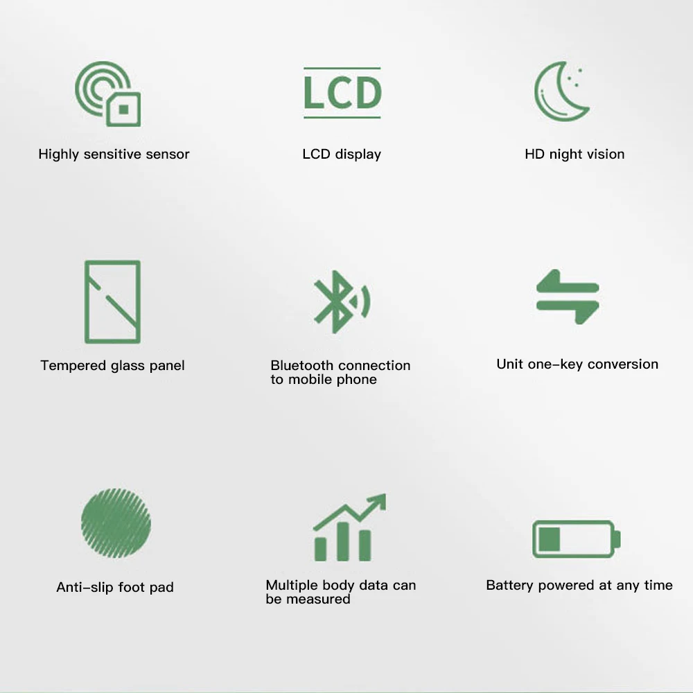 Smart Scales Floor Body Weight Bathroom Scale Bluetooth 4.0 Backlit Display Scale Body Weight Body Fat Water Muscle Mass BMI SD
Smart Scales Floor Body Weight Bathroom Scale Bluetooth 4.0 Backlit Display Scale Body Weight Body Fat Water Muscle Mass BMI SD