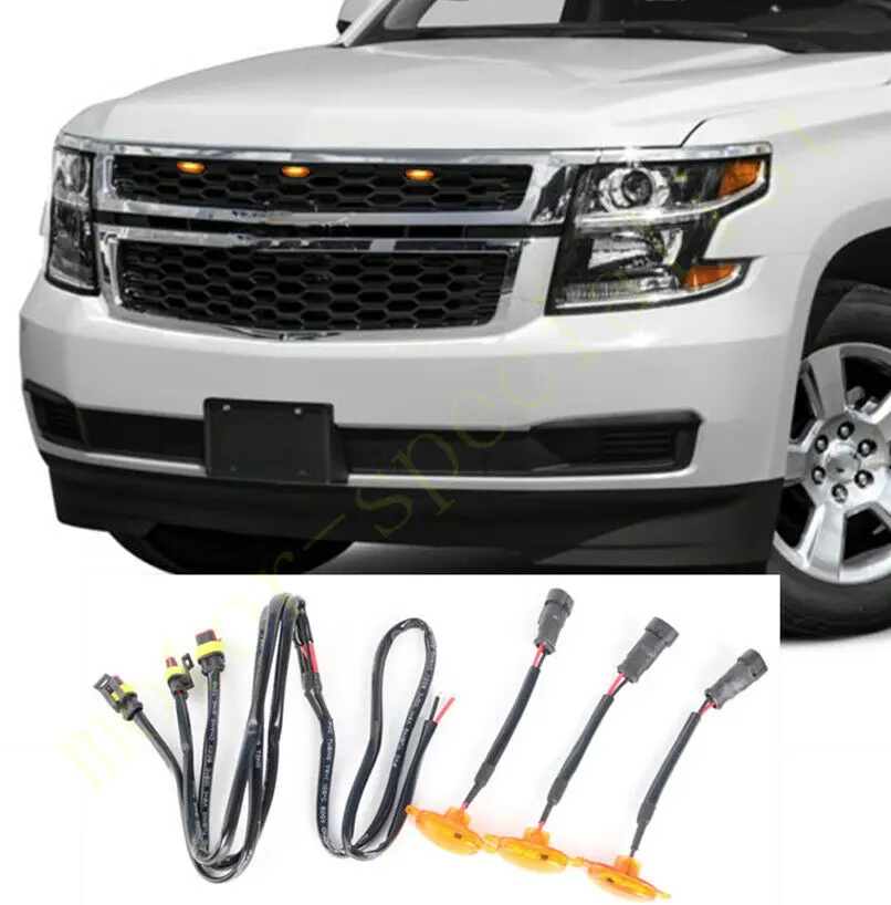 3PCS Fit For Chevrolet Tahoe 2015-2020 LED Car Front bumper Grille LED Yellow Light Raptor Style Light Kit Decor W/ Wire Speed
3PCS Fit For Chevrolet Tahoe 2015-2020 LED Car Front bumper Grille LED Yellow Light Raptor Style Light Kit Decor W/ Wire Speed