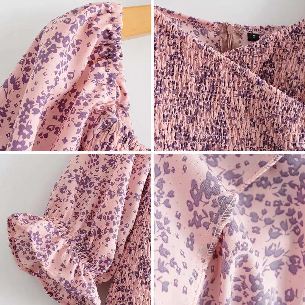 Jastie Pink Print Mini Dress Short And Sweet Shirred Stretchy Wrap Neckline Puff Sleeve Women Summer Dresses Boho Beach Vestidos
Jastie Pink Print Mini Dress Short And Sweet Shirred Stretchy Wrap Neckline Puff Sleeve Women Summer Dresses Boho Beach Vestidos