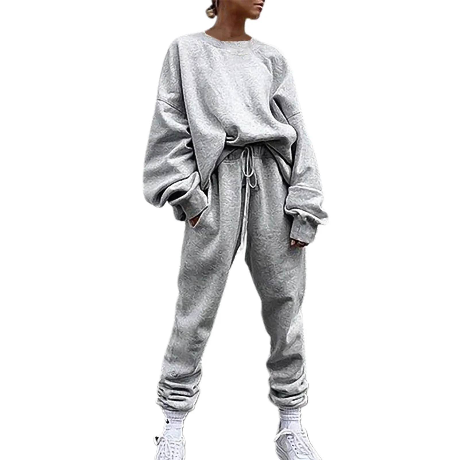 2020 New Women Solid Color Long Sleeve Loose Blouse Pants Autumn Winter casual comfortable Tracksuit
2020 New Women Solid Color Long Sleeve Loose Blouse Pants Autumn Winter casual comfortable Tracksuit