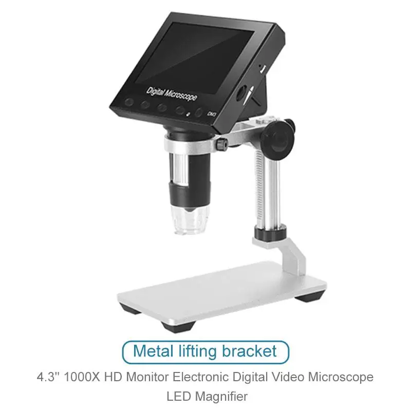 4.3'' 1000X HD Monitor Electronic Digital Video Microscope LED Magnifier
4.3'' 1000X HD Monitor Electronic Digital Video Microscope LED Magnifier