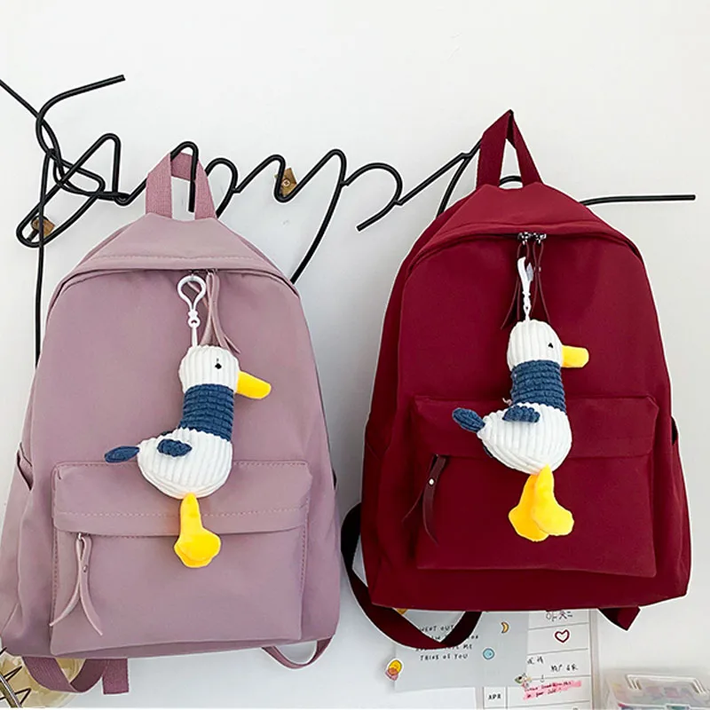 Fashion Korean Solid Color Women Backpack Anti-theft New School Bag For Teenager Girls School Backpack Female
Fashion Korean Solid Color Women Backpack Anti-theft New School Bag For Teenager Girls School Backpack Female