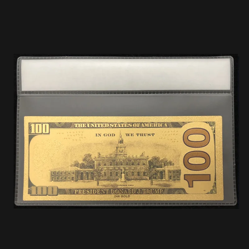 1pcs New America President Trump Banknote in 24k Gold Plated For Drop Ship