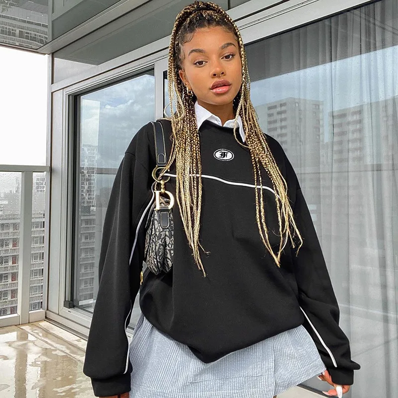 2020 Winter New Women's Reflective Sprout Strip Stitching Mid-length Loose David Clothes Women's Pullover Top
2020 Winter New Women's Reflective Sprout Strip Stitching Mid-length Loose David Clothes Women's Pullover Top