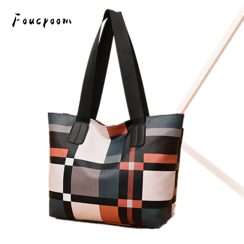 Women Large Capacity Handbags High Quality Soft PU Designer Female Casual Shoulder Bags Ladies Lattice Color Matching Tote Bag
Women Large Capacity Handbags High Quality Soft PU Designer Female Casual Shoulder Bags Ladies Lattice Color Matching Tote Bag