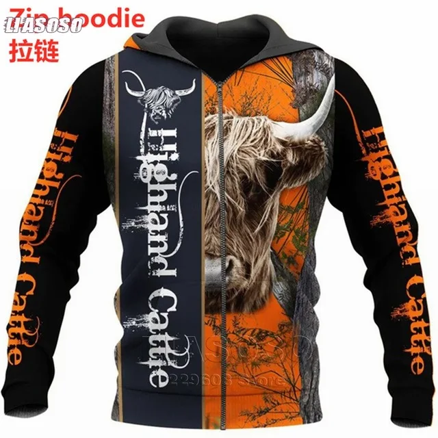 LIASOSO 2020 Fashion Hoodies Men 3D Print Hoodie Hunting Highland Cattle Sweatshirt Unisex Casual Zipper Hoodie
LIASOSO 2020 Fashion Hoodies Men 3D Print Hoodie Hunting Highland Cattle Sweatshirt Unisex Casual Zipper Hoodie