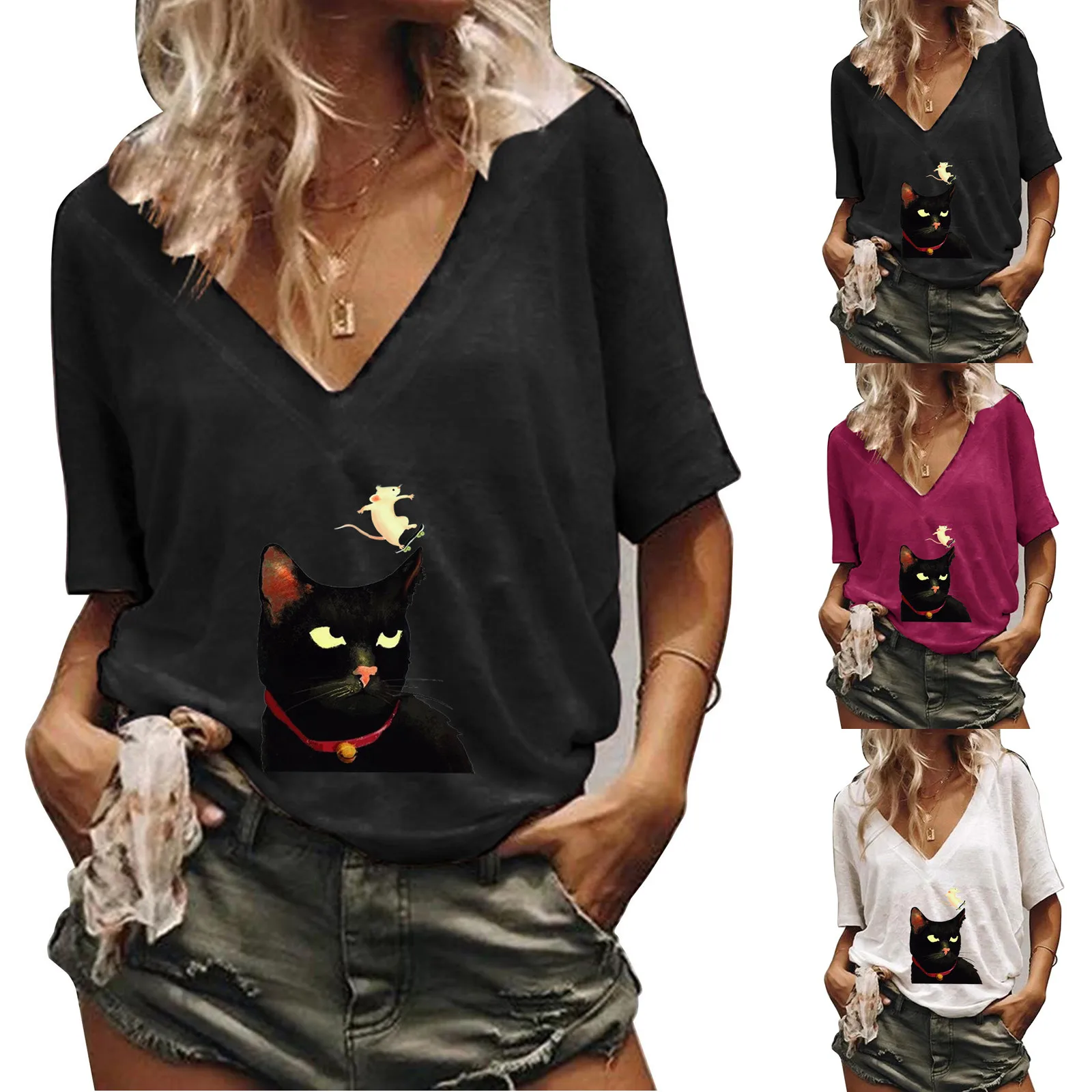 Футболка для женщин, модный Свободный Топ для вечерние, женская черная футболка средней длины
Футболка для женщин, модный Свободный Топ для вечерние, женская черная футболка средней длины