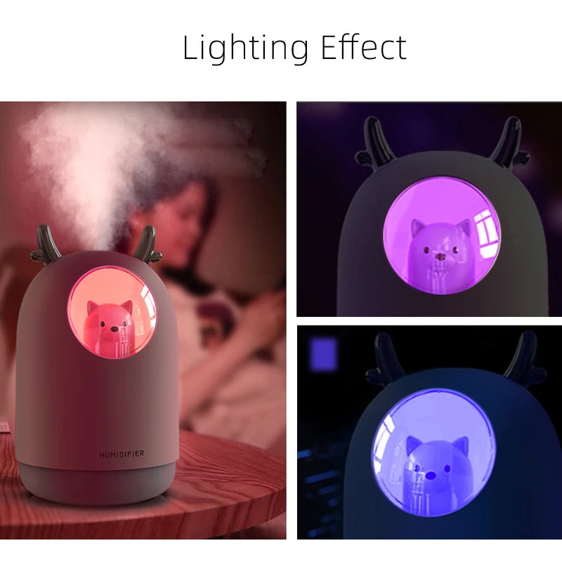 Air Humidifier 300ML Cute Rabbit Ultra-Silent USB Aroma Essential room Car LED Night Lamp Air Purifier Mist Maker Air Fresher
Air Humidifier 300ML Cute Rabbit Ultra-Silent USB Aroma Essential room Car LED Night Lamp Air Purifier Mist Maker Air Fresher