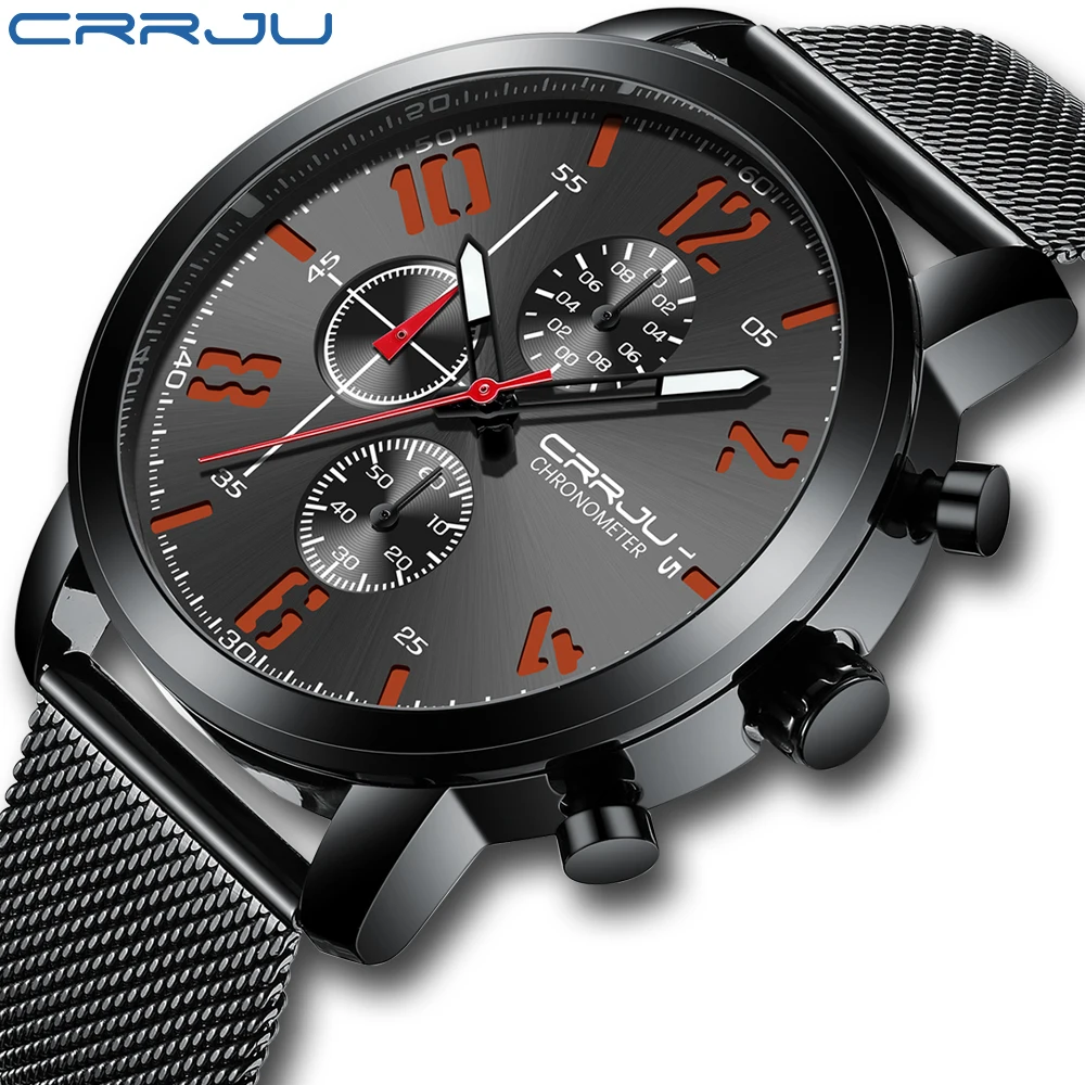CRRJU Fashion Top Brand Luxury Men Watches Chronograph Quartz Watch Ultra-thin Waterproof Sports Clock Business reloj hombre
CRRJU Fashion Top Brand Luxury Men Watches Chronograph Quartz Watch Ultra-thin Waterproof Sports Clock Business reloj hombre