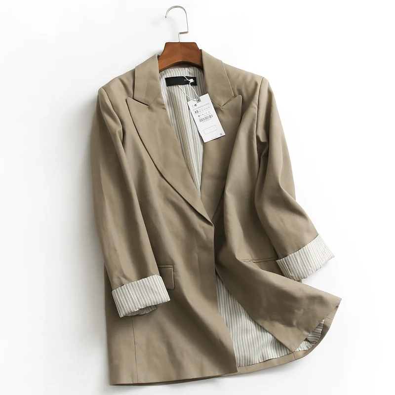 Women's Spring Autumn Solid Color Cotton Linen OL Suit Outwear Female Autumn Winter Coat TB063
Women's Spring Autumn Solid Color Cotton Linen OL Suit Outwear Female Autumn Winter Coat TB063