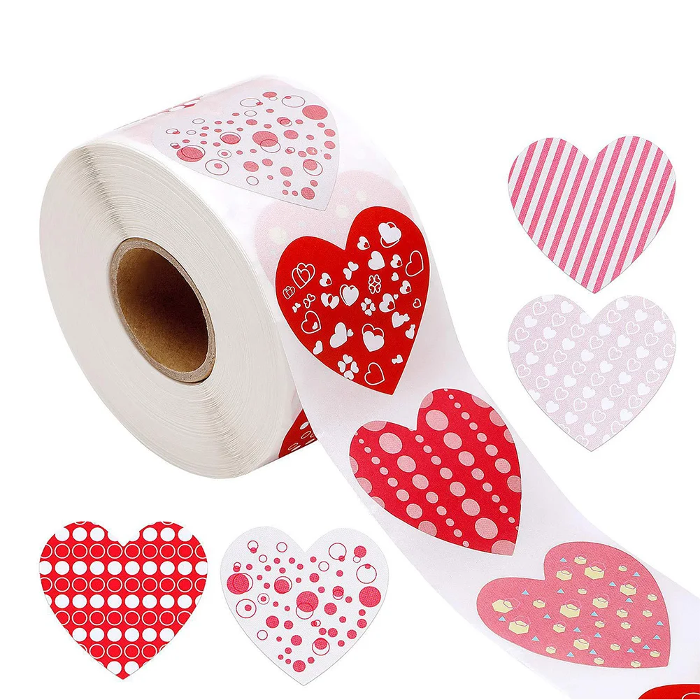 500pcs/roll DIY Craft Valentines Day Heart Shaped Sticker Self Adhesive Party Wedding Decoration Gift Packaging Label 8 Patterns
500pcs/roll DIY Craft Valentines Day Heart Shaped Sticker Self Adhesive Party Wedding Decoration Gift Packaging Label 8 Patterns