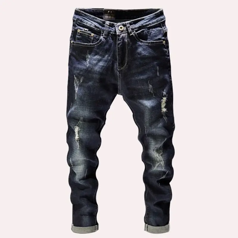 2020 Men New Fashion Distressed Holes Jeans Men Casual Cotton Slim Blue Long Pants Men Denim Jeans Motorcycle Biker Autumn Jeans
2020 Men New Fashion Distressed Holes Jeans Men Casual Cotton Slim Blue Long Pants Men Denim Jeans Motorcycle Biker Autumn Jeans