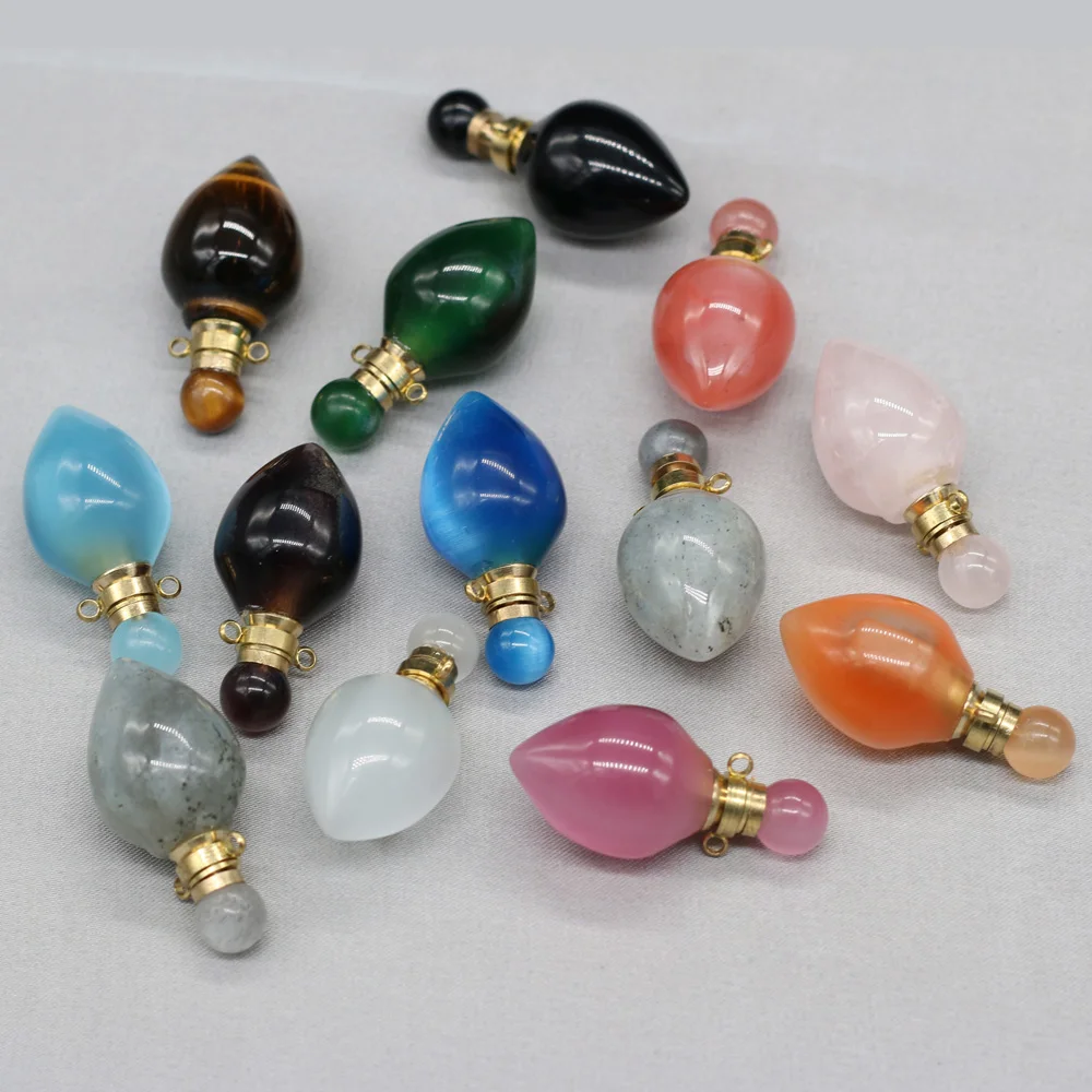Natural Stone Perfume Bottle Pendant Exquisite Bulb-Shaped Opal For Jewelry Making Charms DIY Necklace Accessory
Natural Stone Perfume Bottle Pendant Exquisite Bulb-Shaped Opal For Jewelry Making Charms DIY Necklace Accessory