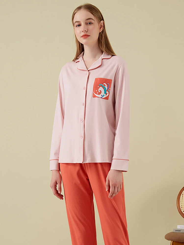 Ladies Couple Pajamas Set Bamboo Fiber Autumn New Products Couple Cardigan Lapel Home Wear Can Pajamas Home Wear Women Pajamas
Ladies Couple Pajamas Set Bamboo Fiber Autumn New Products Couple Cardigan Lapel Home Wear Can Pajamas Home Wear Women Pajamas