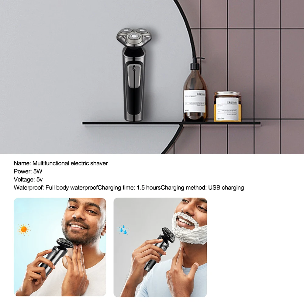 Multi-function Electric Shaver For Men Clipper Men's Razor Machine Smart Wet and Dry Beard Razor Waterproof LED Display
Multi-function Electric Shaver For Men Clipper Men's Razor Machine Smart Wet and Dry Beard Razor Waterproof LED Display
