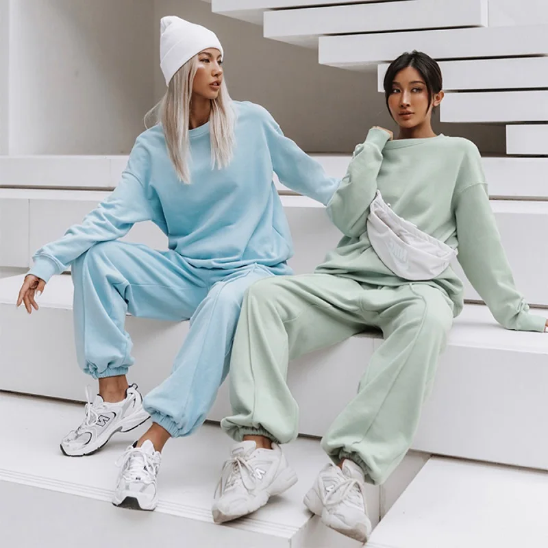 Women Long Sleeved Hoodie Trousers Sweatershirt Sports Suit Shirts Tops Stretchy Pants Outfit Two-piece Loose Sport Leisure Suit
Women Long Sleeved Hoodie Trousers Sweatershirt Sports Suit Shirts Tops Stretchy Pants Outfit Two-piece Loose Sport Leisure Suit