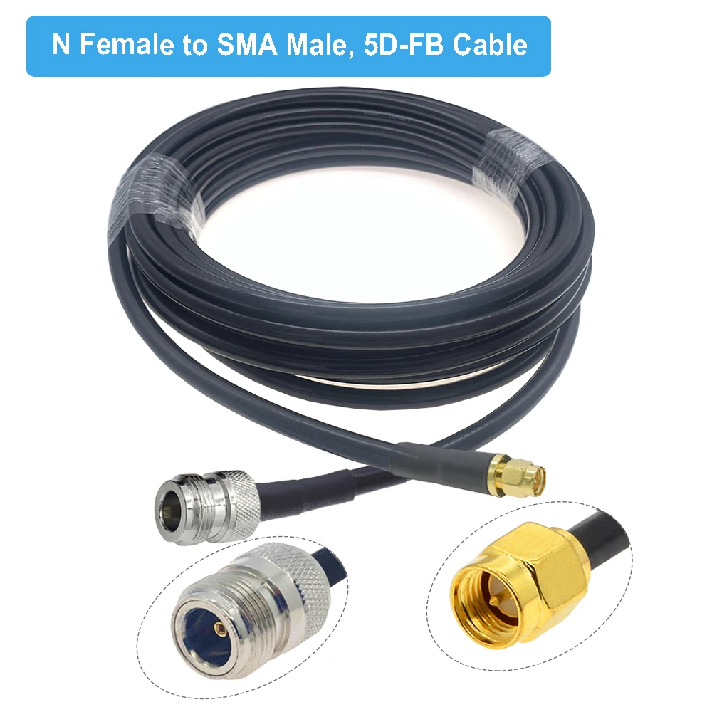 RP-SMA Female to N Male 5D-FB Cable RF Adapter Pigtail 50Ohm 5DFB Cable RF Coaxial Extension Jumper Cord 1m 5m 10m 20m 30m
RP-SMA Female to N Male 5D-FB Cable RF Adapter Pigtail 50Ohm 5DFB Cable RF Coaxial Extension Jumper Cord 1m 5m 10m 20m 30m